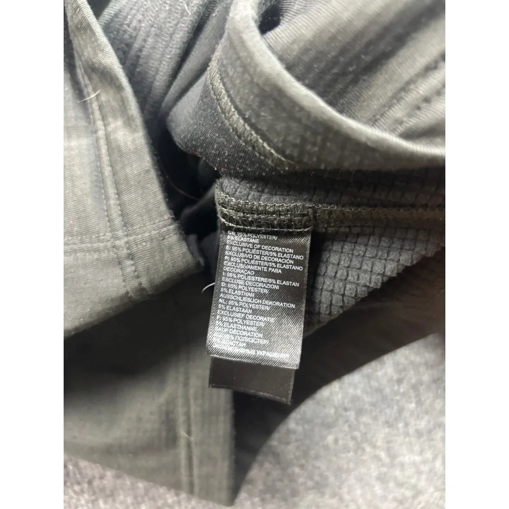 The North Face Borod Full Zip Hoodie Mens Medium Gray Grid Fleece Jacket
